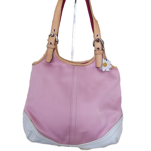 Vintage Coach Soho Daisy Pink Handbag Satchel Purse - Picture 1 of 15